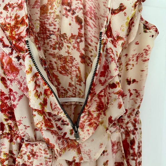 Willow and Clay. Rust and Cream print dress.  Extra Small. - Picture 5 of 6